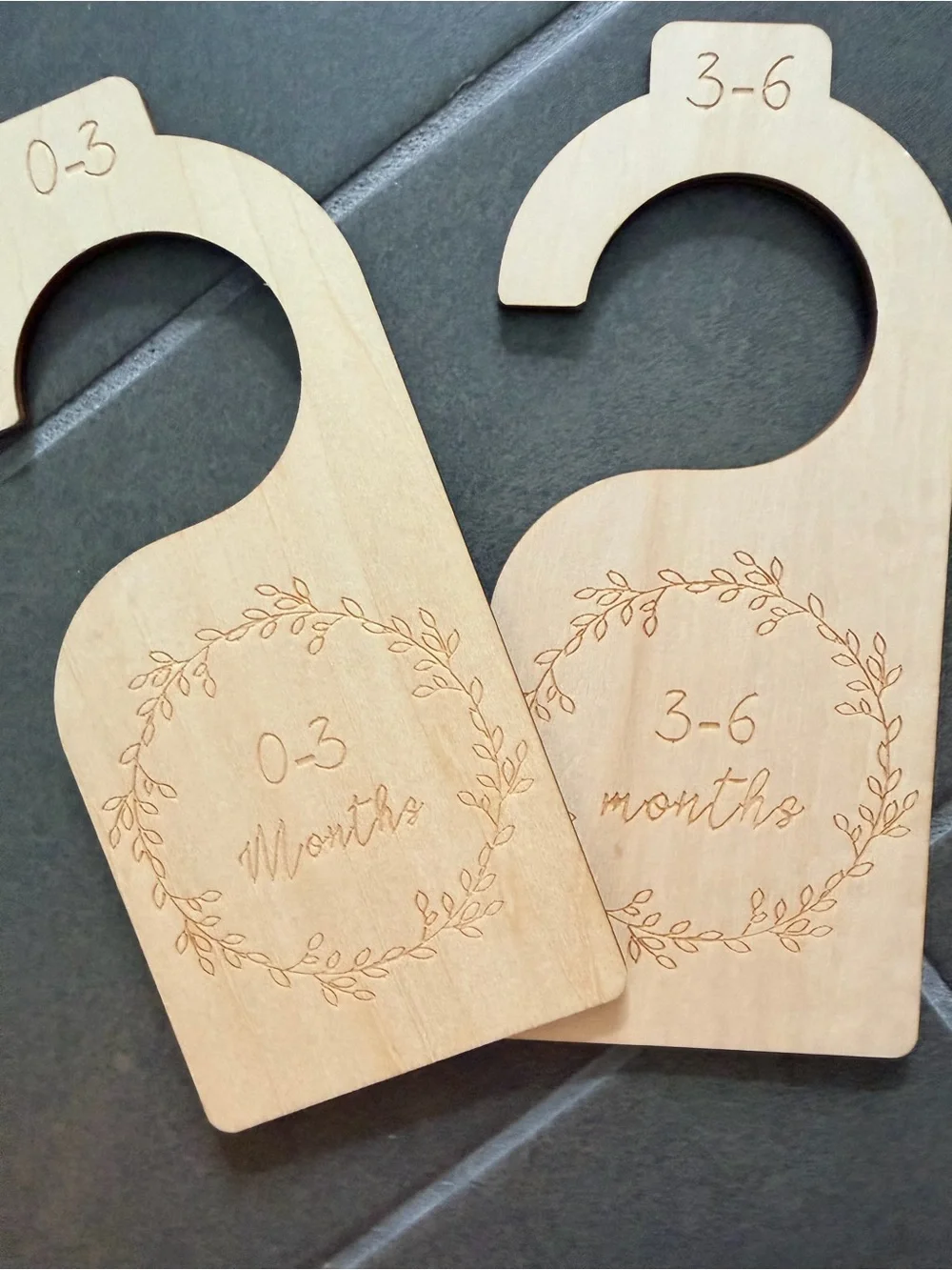 Wooden Closet Dividers - Natural Wood Baby Size Organizers